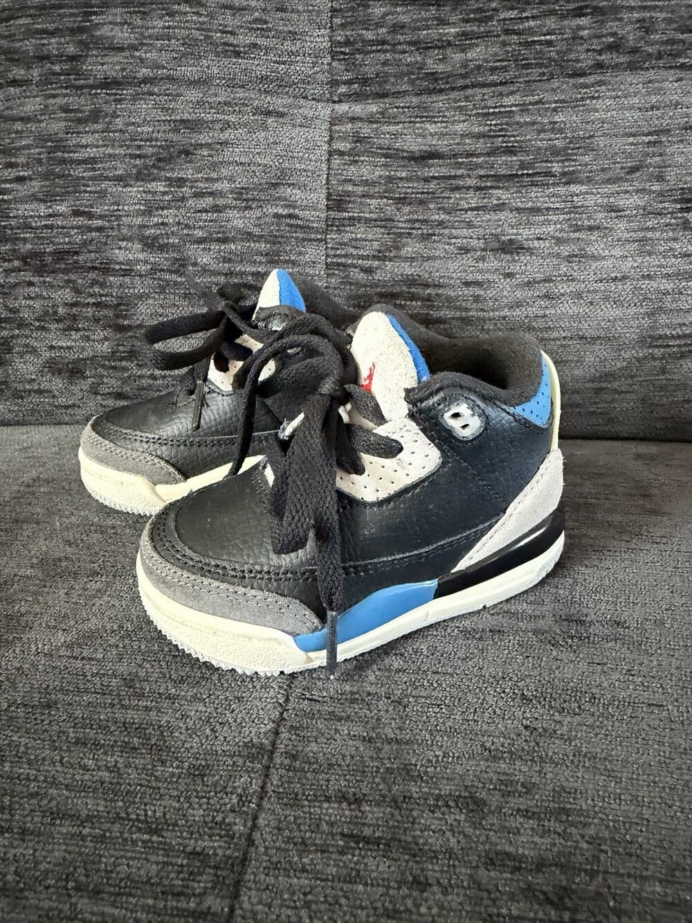 Toddler's Jordan Size 4 Retro OG Black/Chile Red-Neutral Grey IB8966 004 Rare